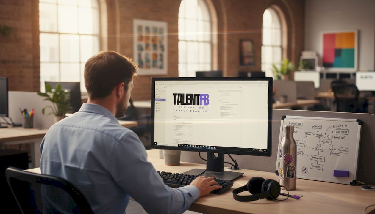 Engineering director at task-filled workstation