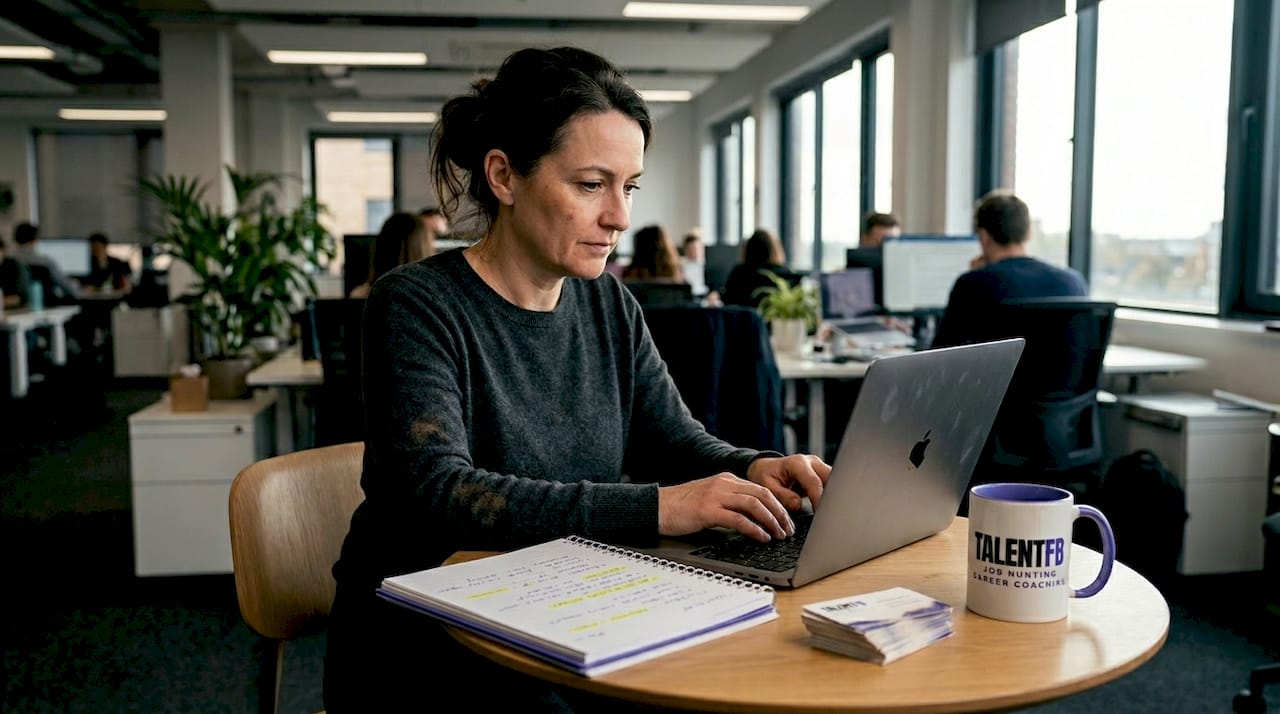 CTO drafting impactful LinkedIn post at workspace