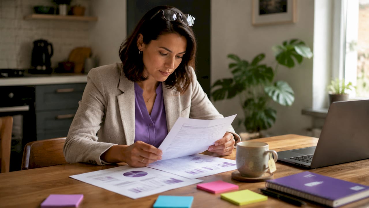 HR professional reviewing psychometric test results