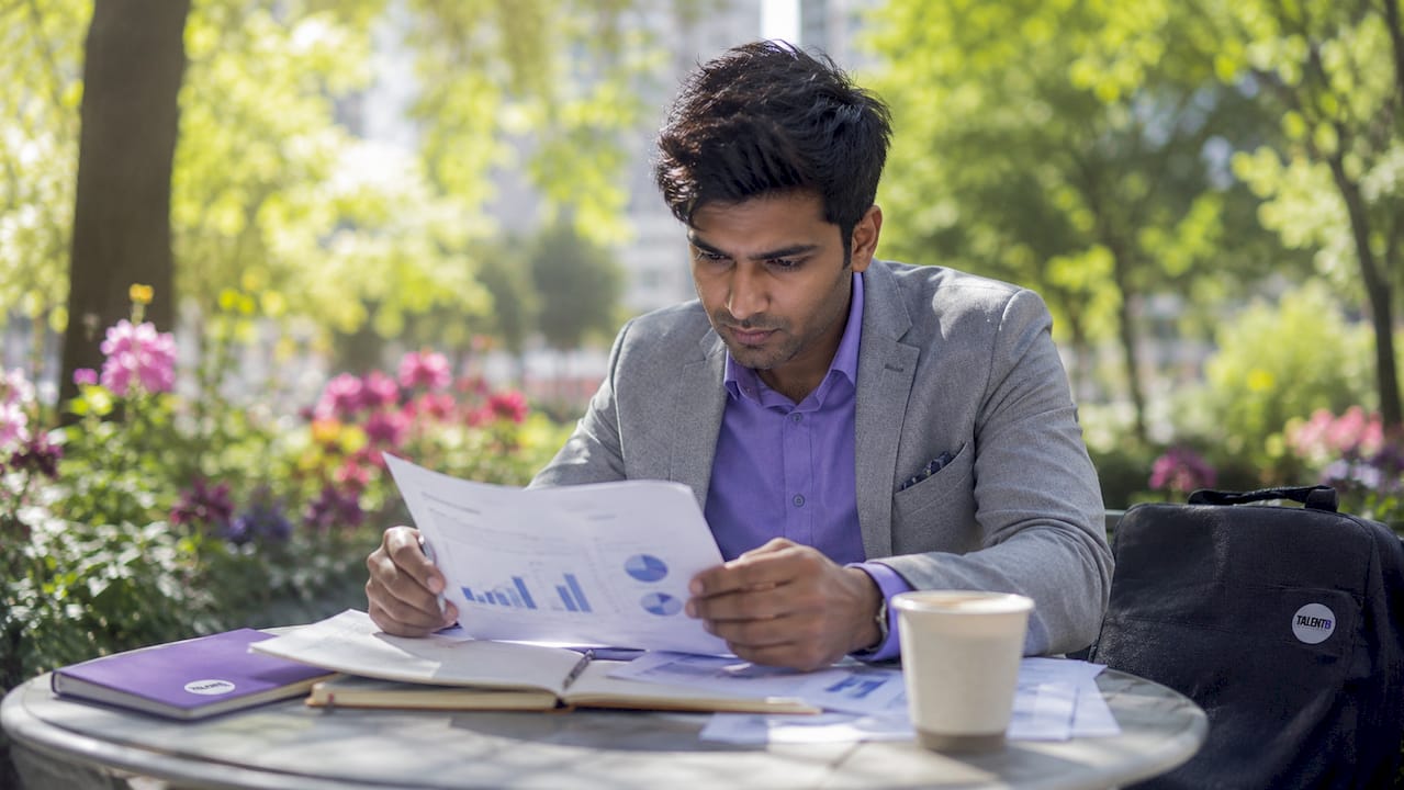 HR professional reviewing workforce analytics reports