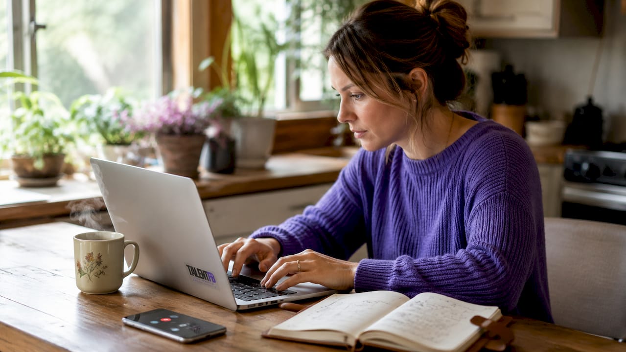 Founder scheduling meetings on laptop calendar
