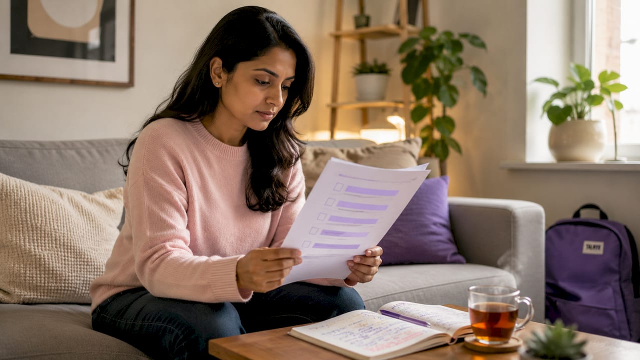 HR manager reviewing onboarding checklist