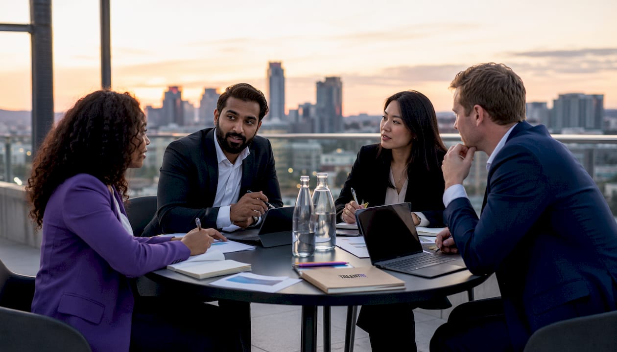 Executives collaborating in conference room
