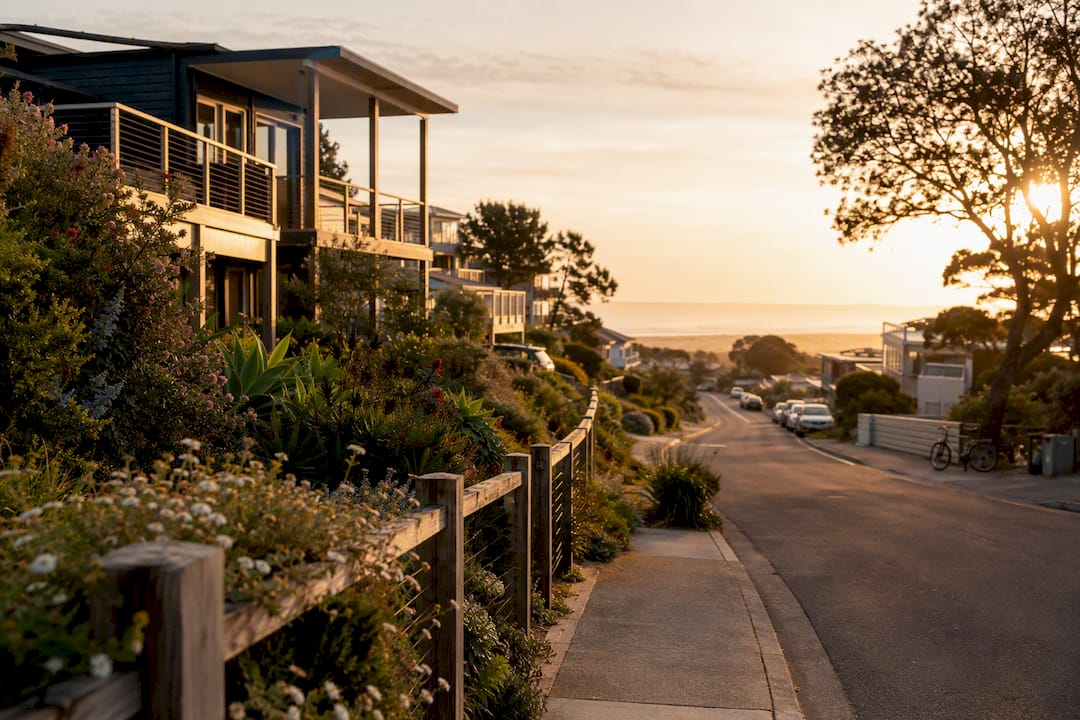 Regional Australian coast residential street