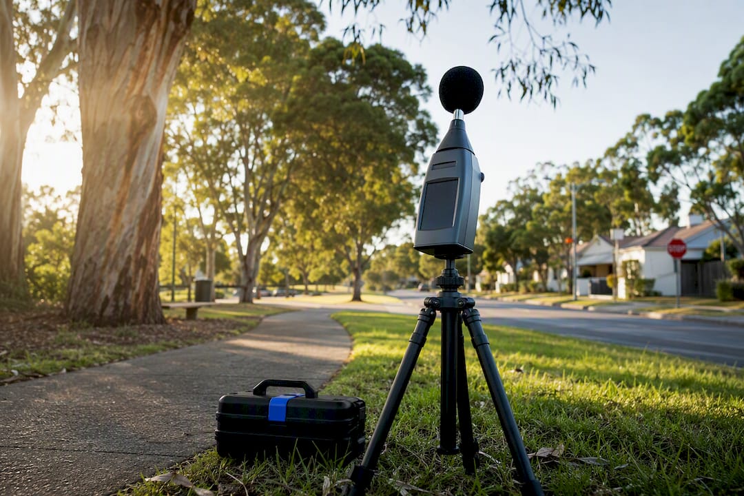 Portable acoustic monitor in Brisbane suburb