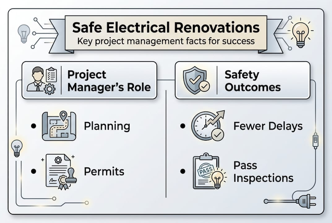 Infographic with project management and safety facts