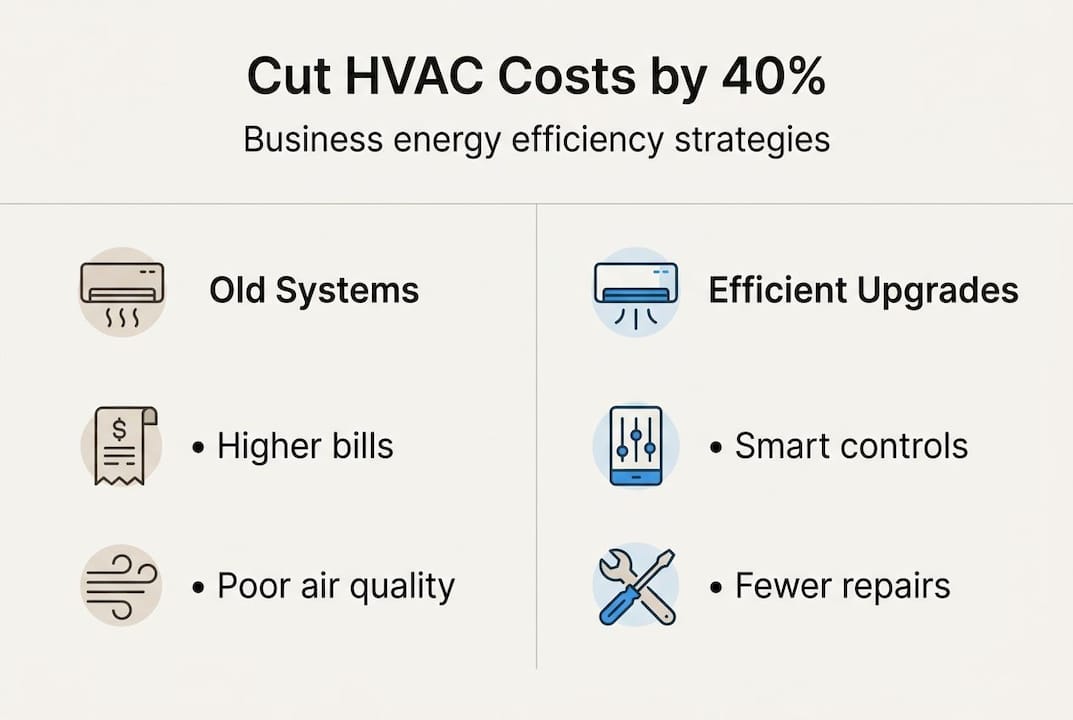 Infographic outlining business HVAC energy solutions