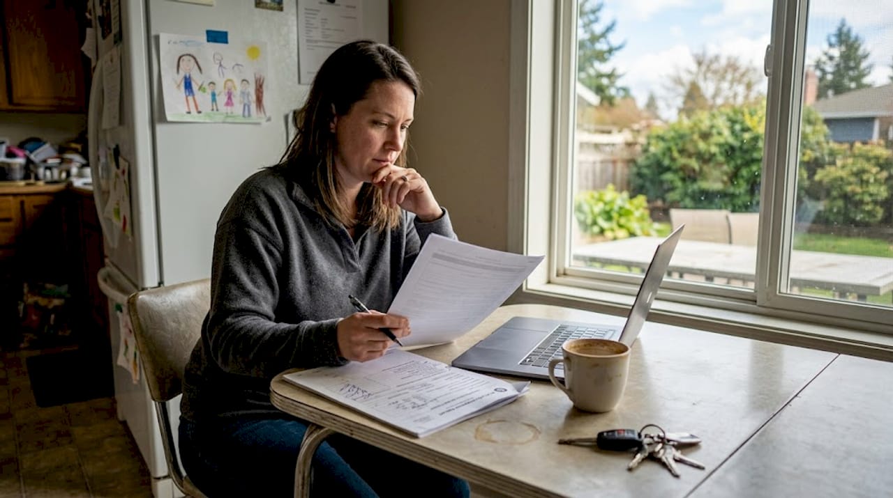 Homeowner reading electrical inspection report