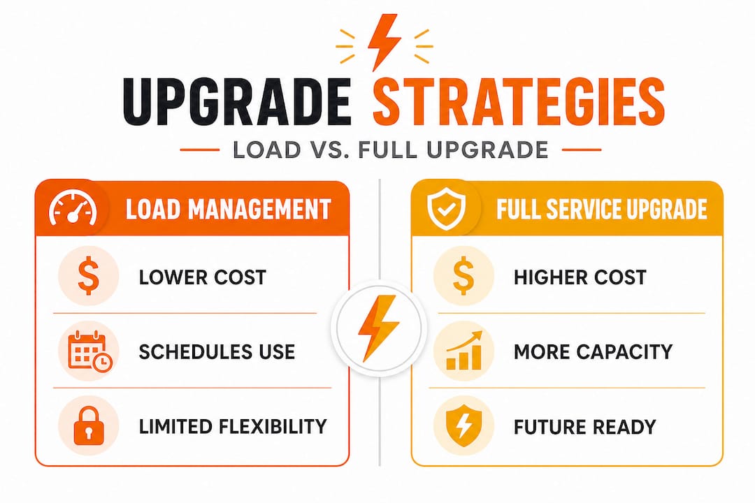 Infographic comparing upgrade strategies