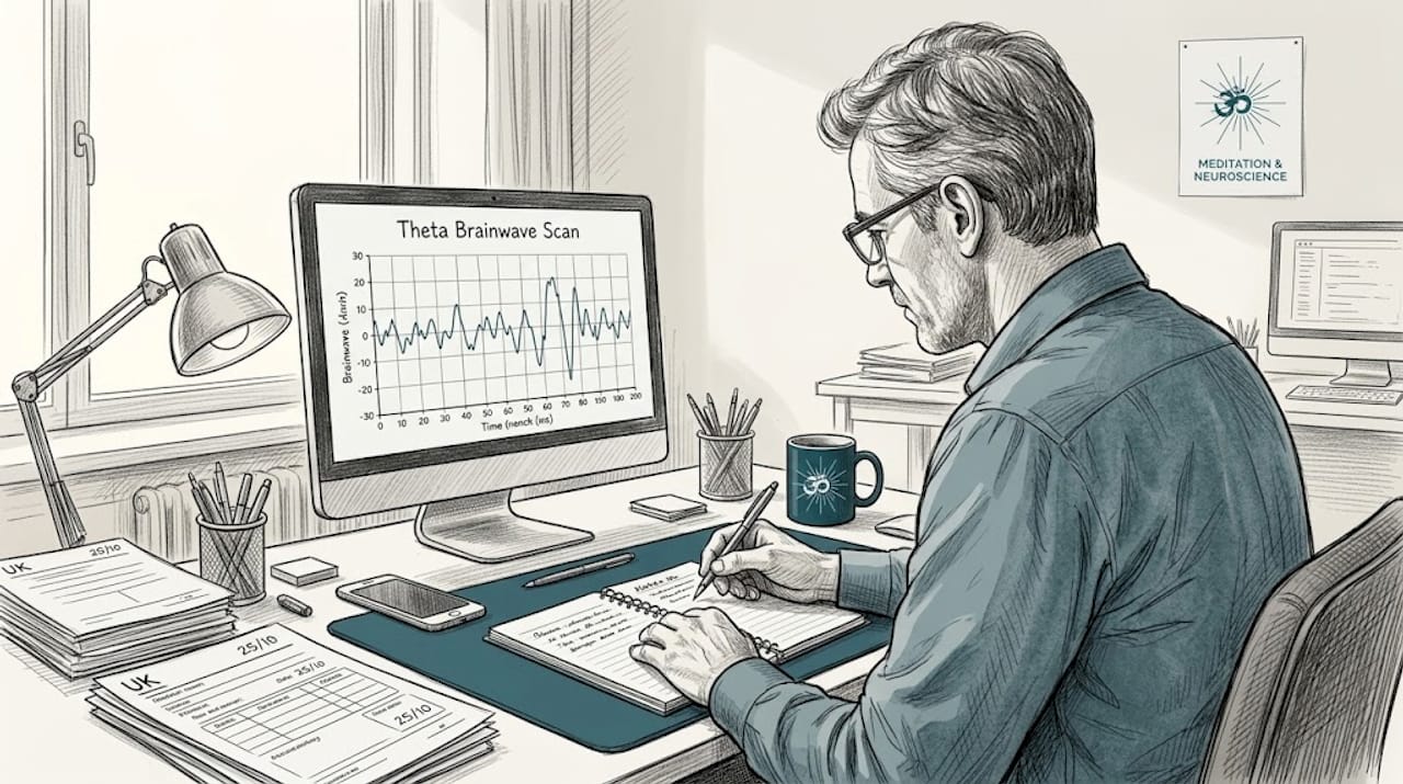 Theta frequencies for healing: science and meditation 2 Doctor reviews brain scan for research