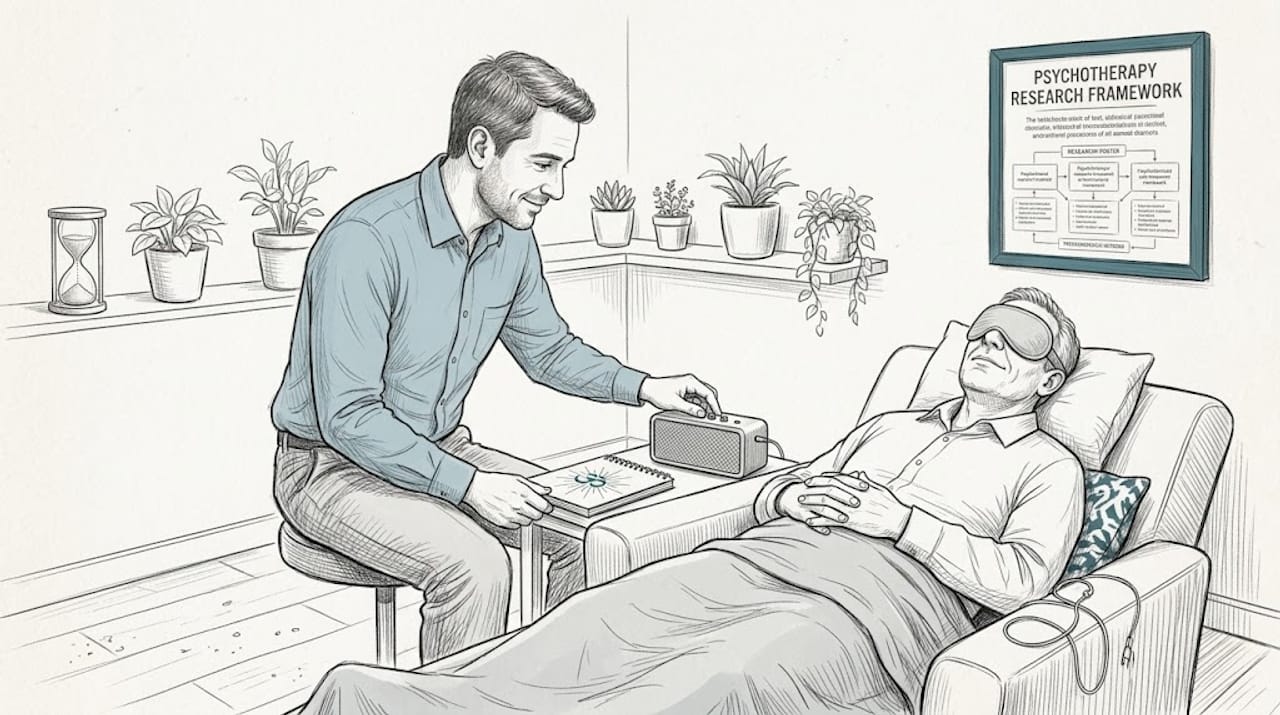 How sound frequencies drive deep relaxation: the science 1 Clinician preparing sound therapy in clinic