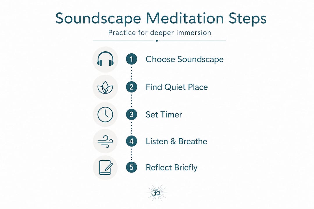 Your practical guide to immersive soundscape meditation 2 Infographic showing soundscape meditation steps