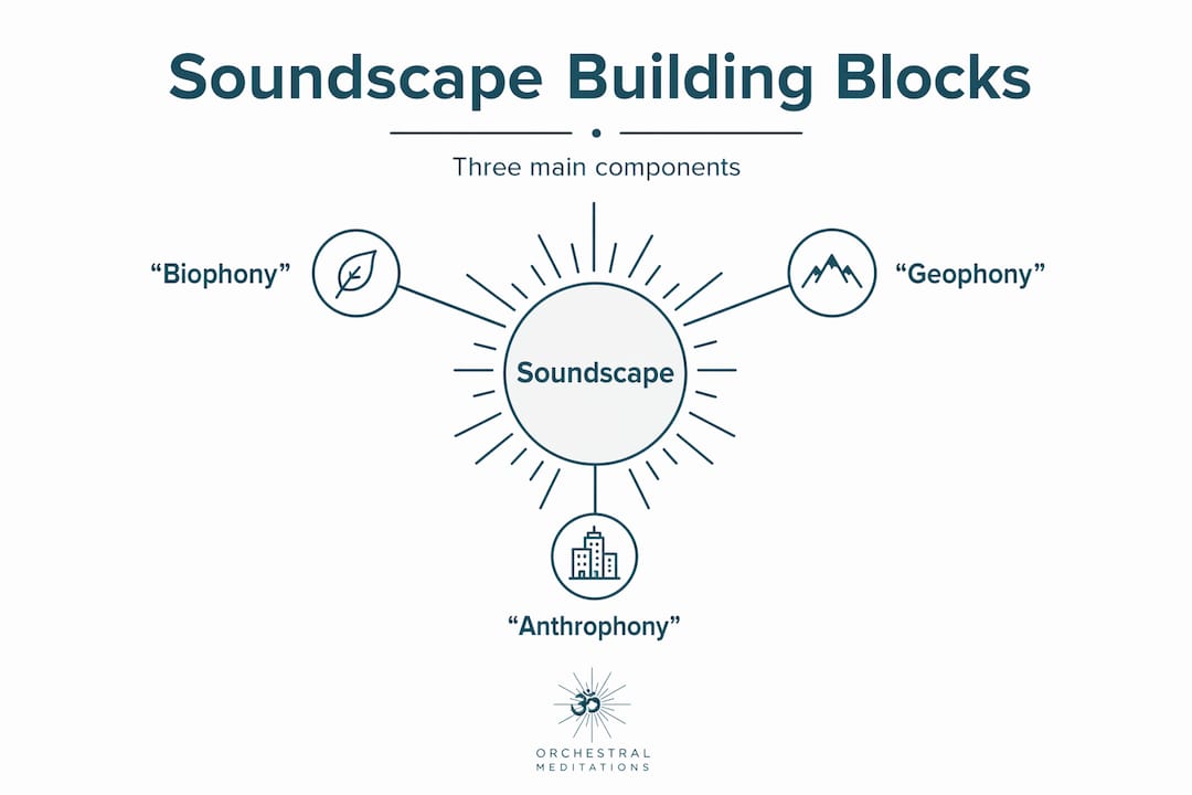 What is scientific soundscape: a complete guide 2 Infographic showing three soundscape building blocks