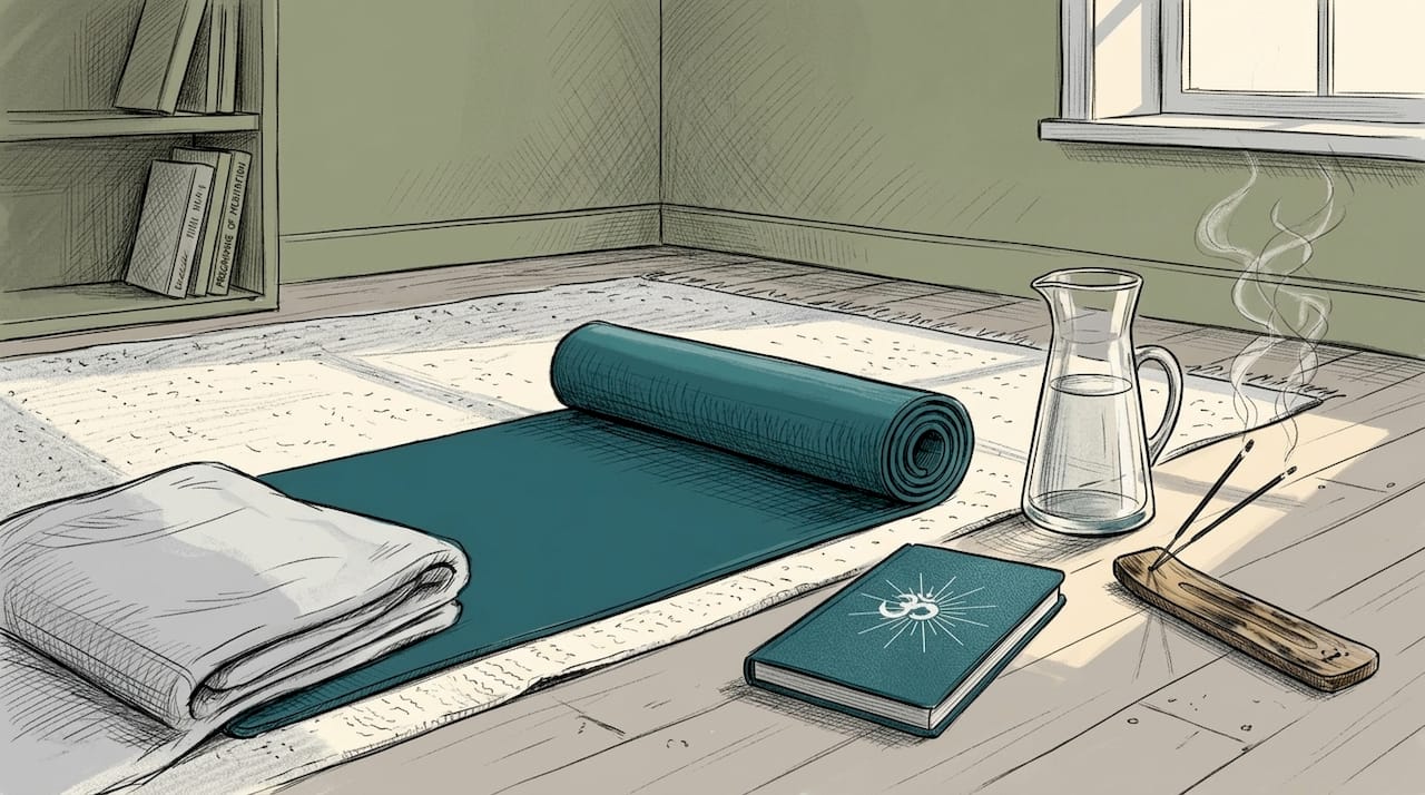 Step by step meditation process: a beginner's guide 1 Prepared meditation space with tools