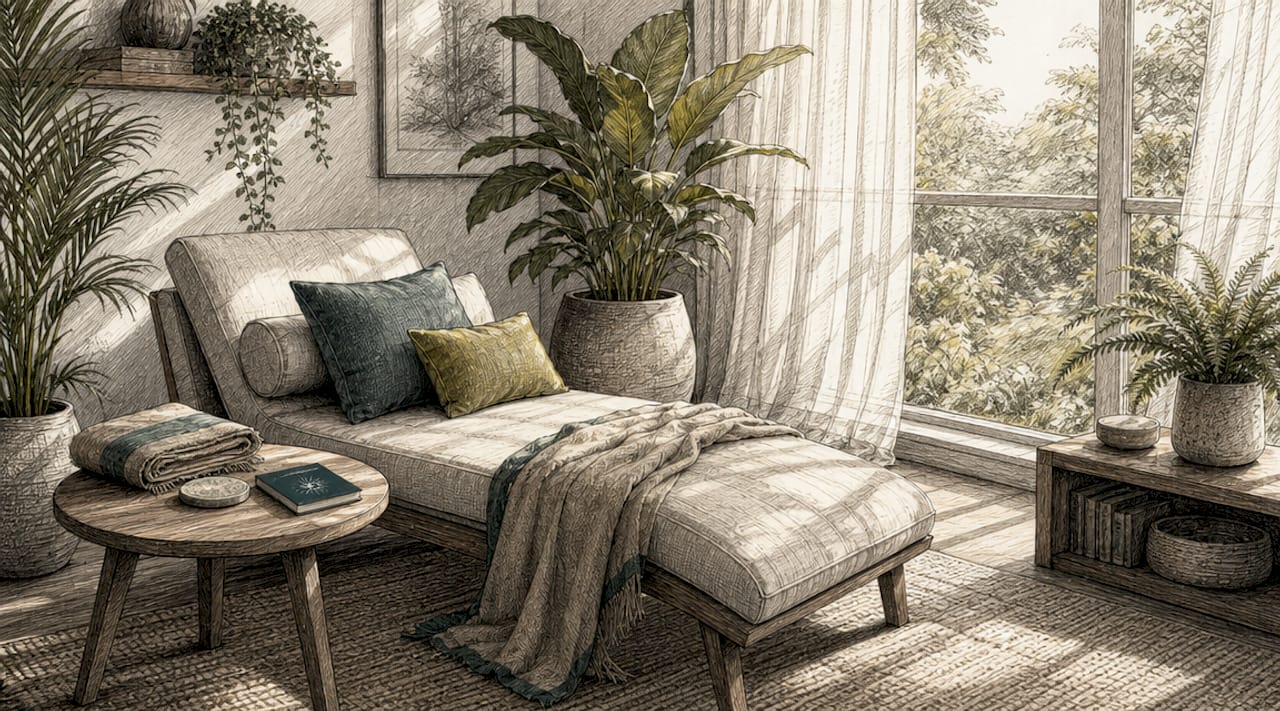 The process for creating healing environments 1 Therapy room with natural light and plants