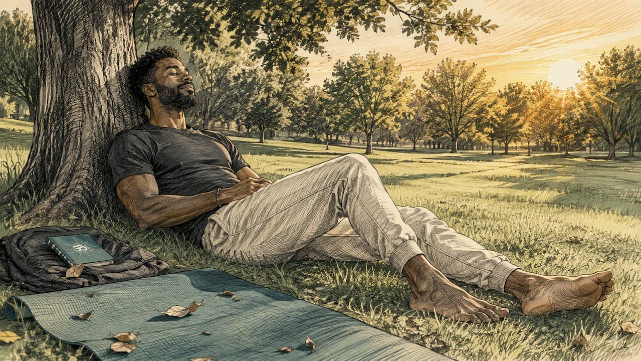 Theta frequency benefits: your complete 2026 guide 1 Man deeply relaxed during theta meditation session