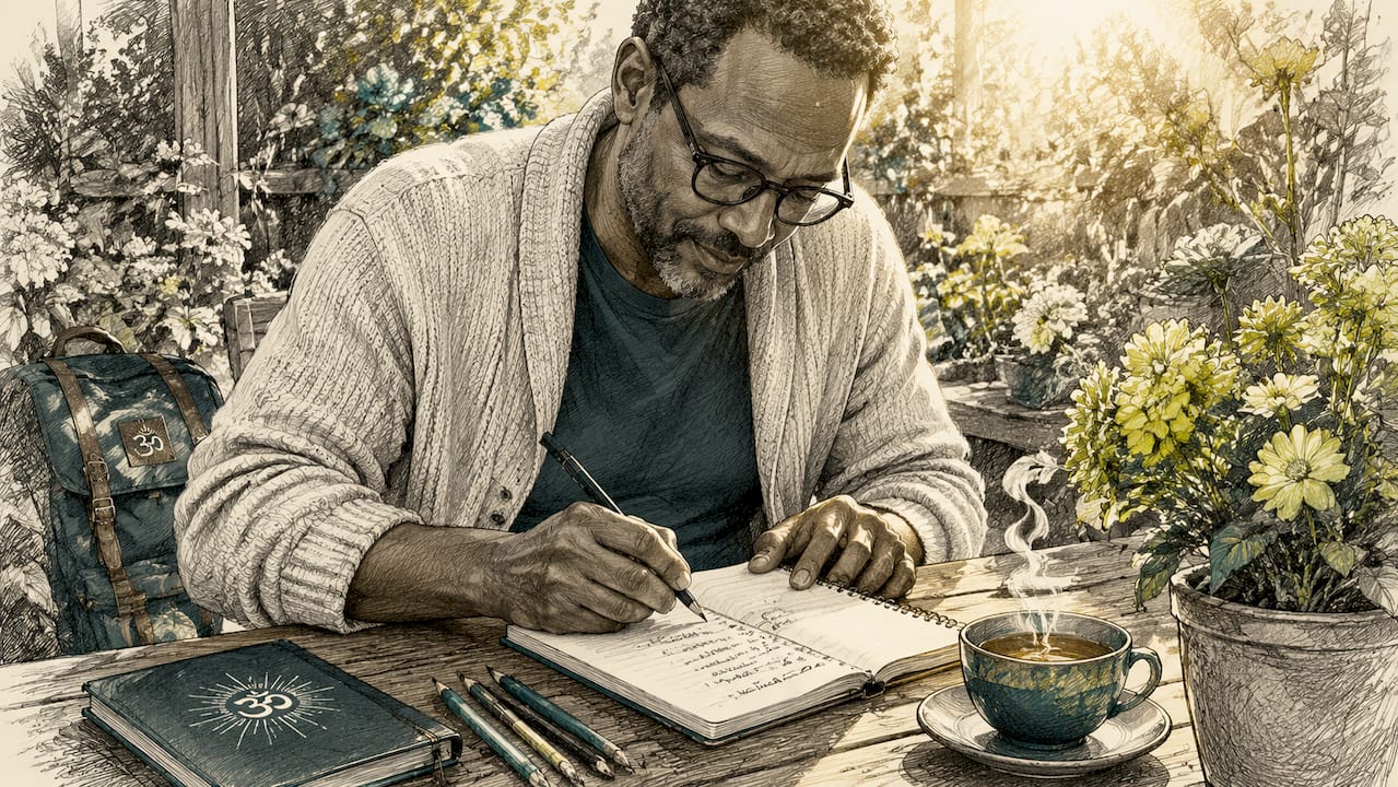 Wellness tips for personal growth: your practical guide 1 Man writing personal growth goals at desk