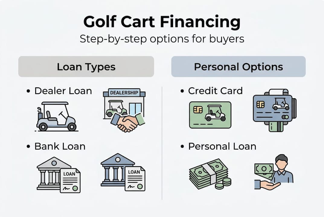 Infographic of golf cart finance options