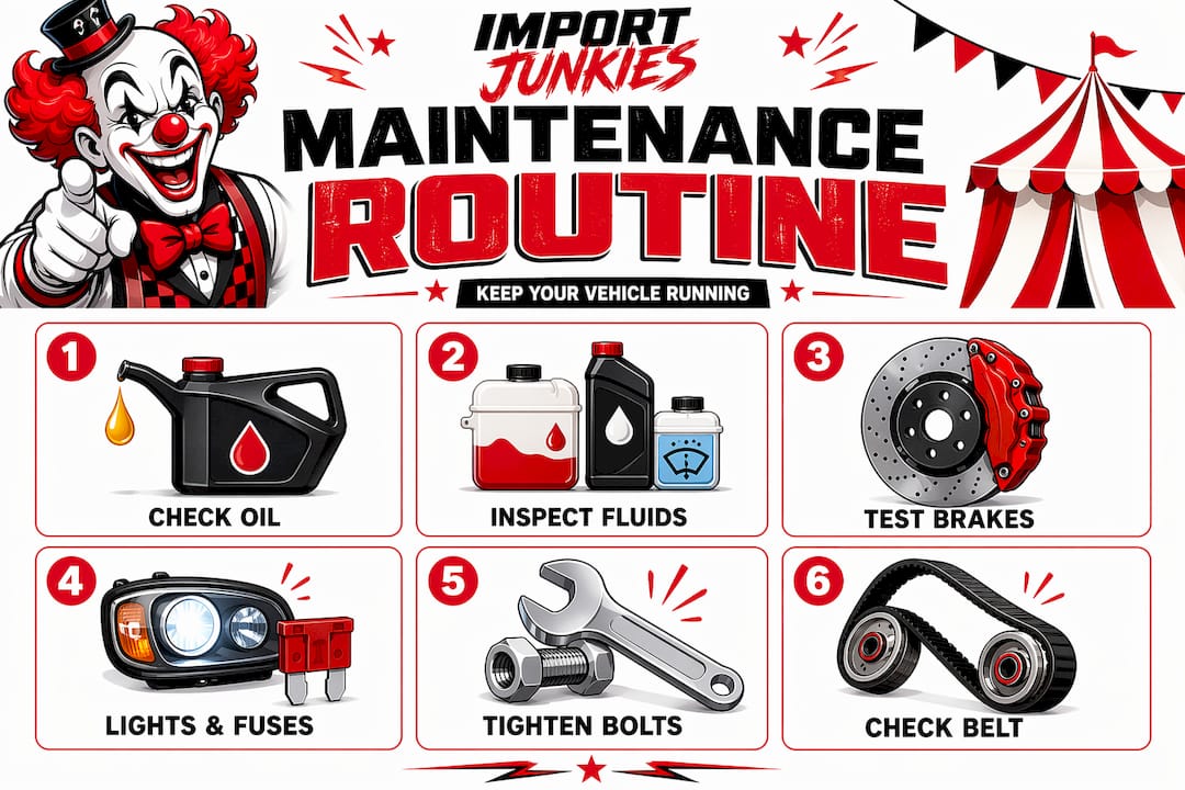 Vertical step-by-step maintenance routine infographic