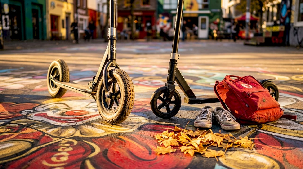 Scooter wheel size comparison on pavement