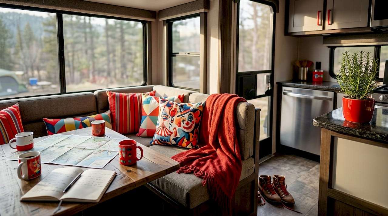 Interior living area of 2026 family RV