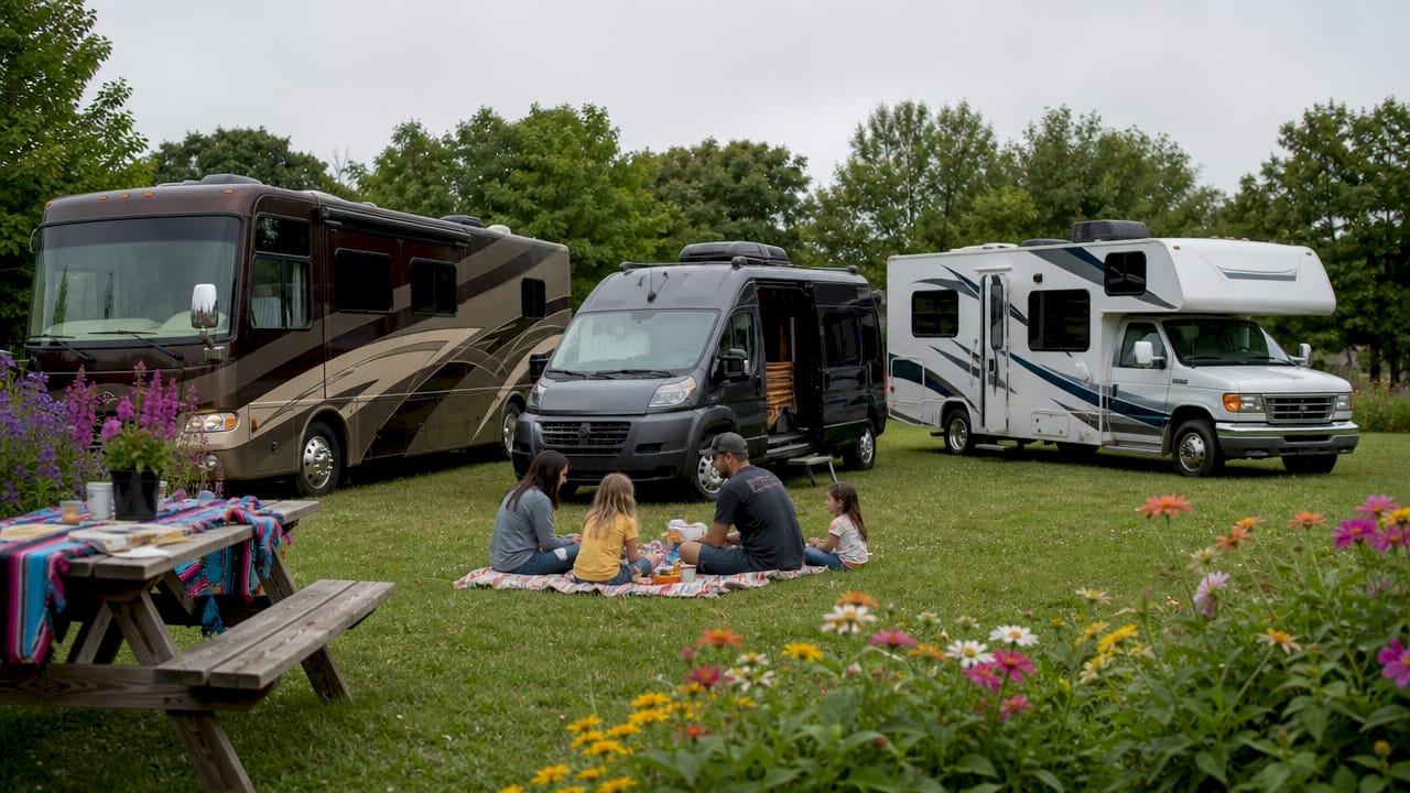 Different classes of motorized recreational vehicles