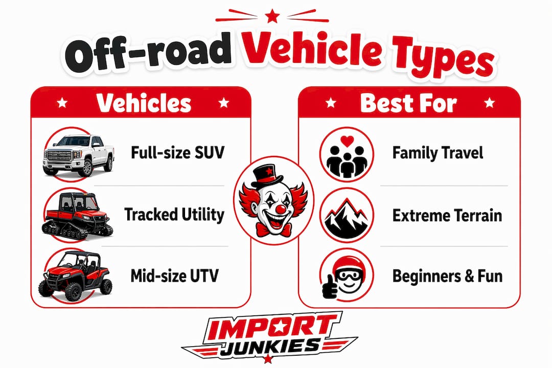 Infographic comparing off-road vehicle types