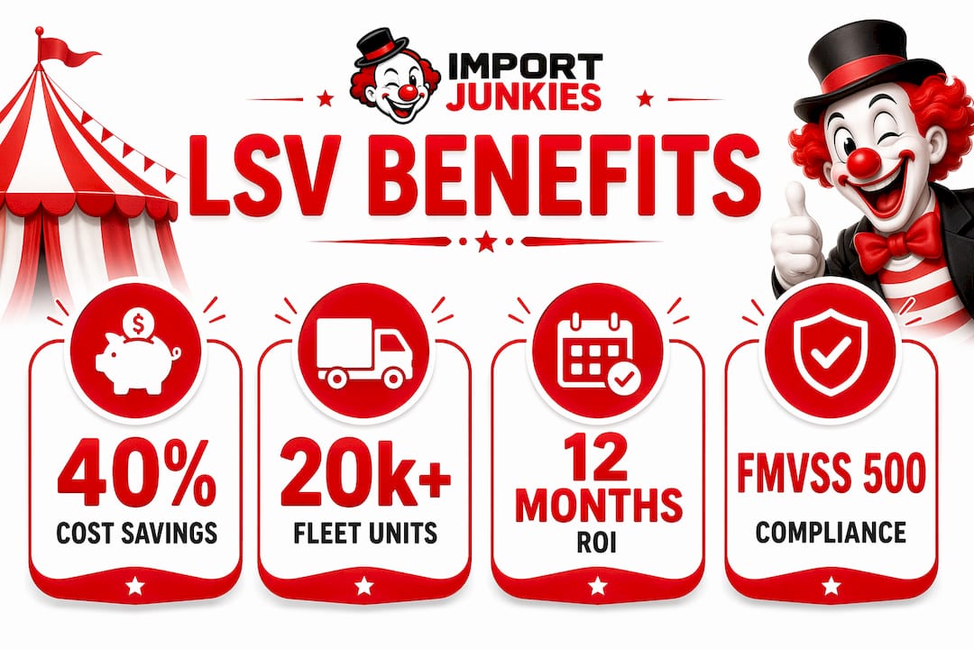 Infographic showing key low-speed vehicle business benefits