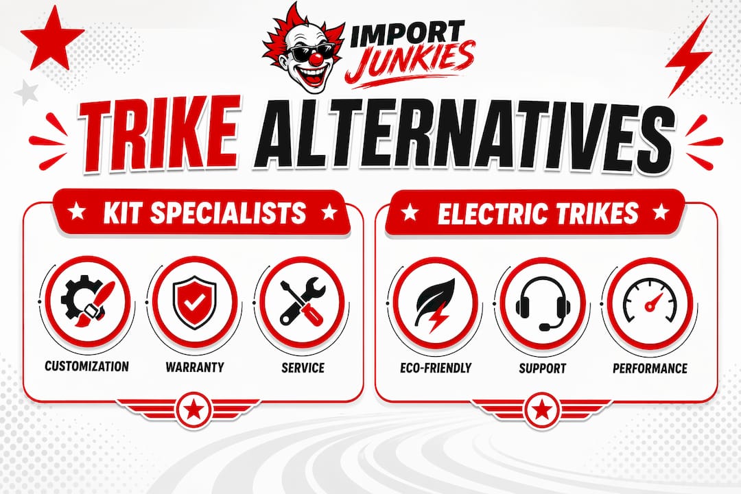 Comparison infographic of motor trike alternatives