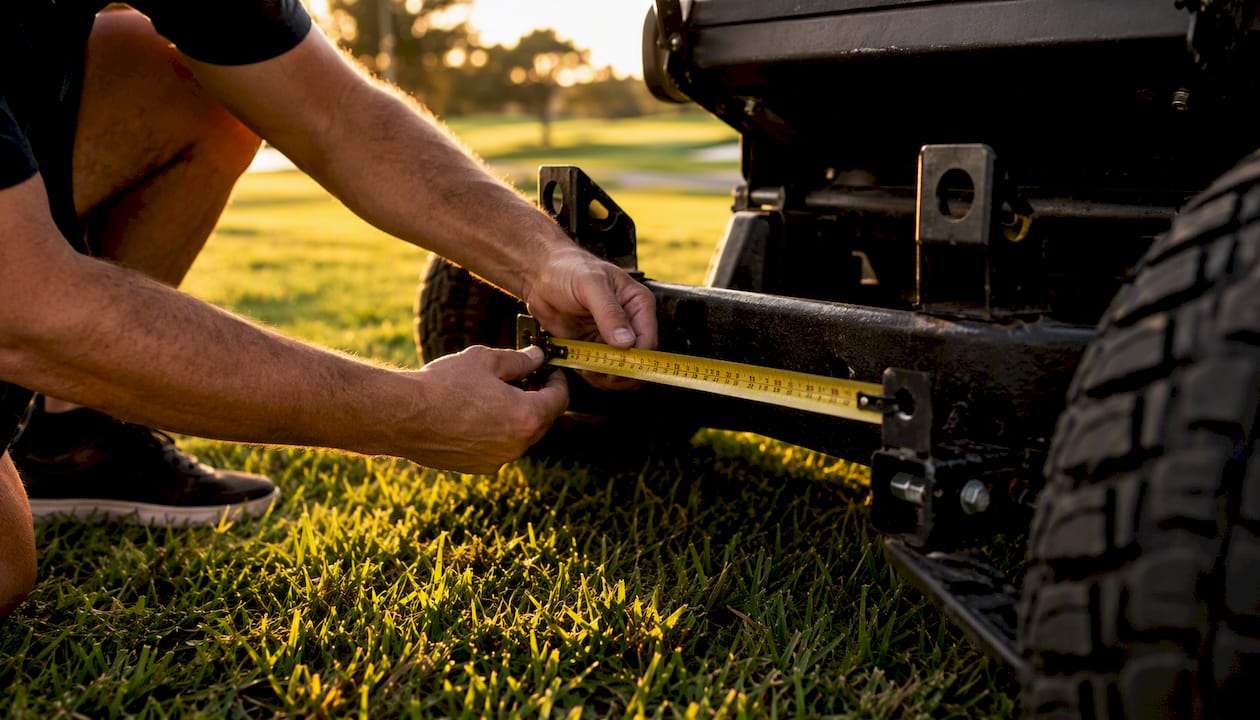 Measuring golf cart bolt pattern