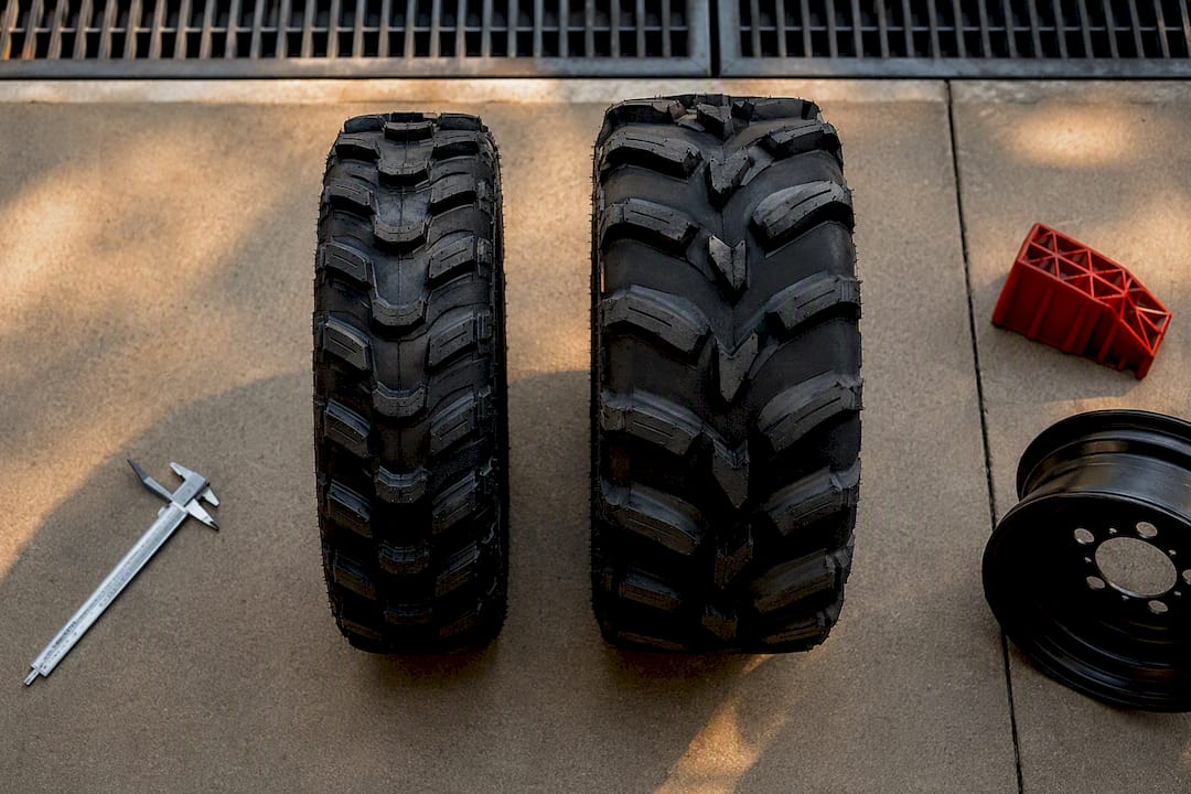 Different front and rear ATV tire widths