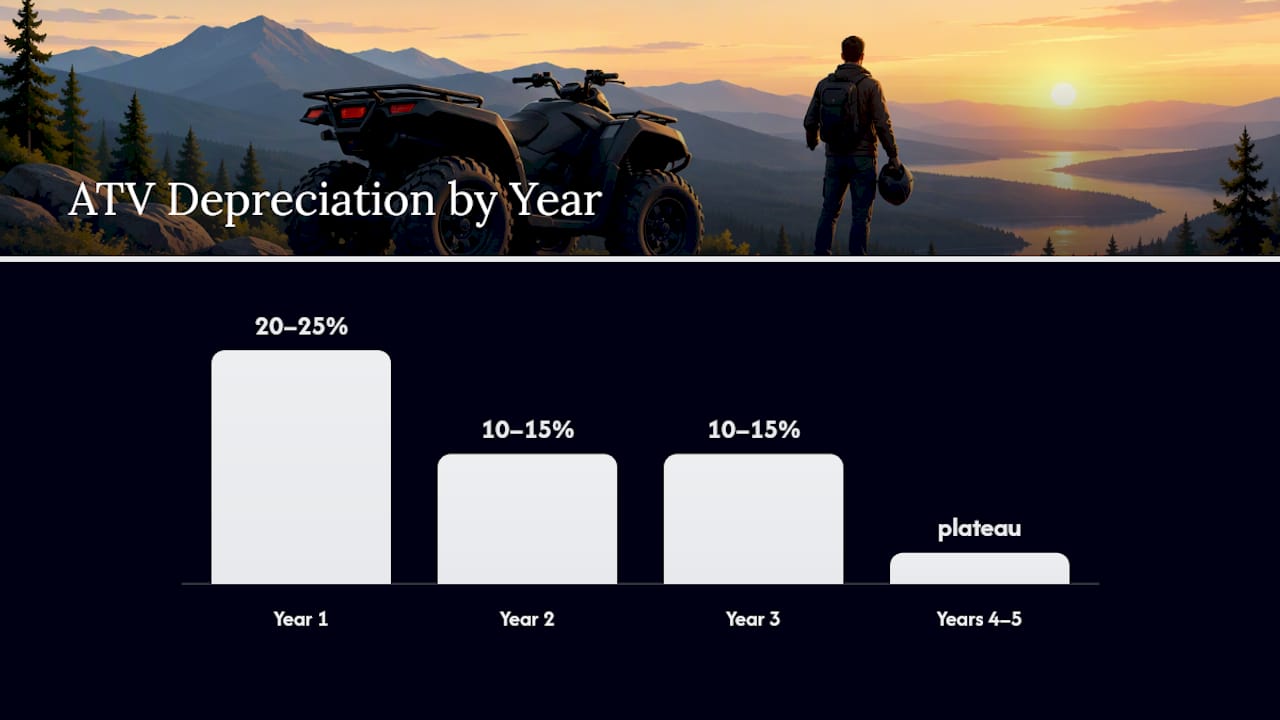 ATV depreciation curve across five years