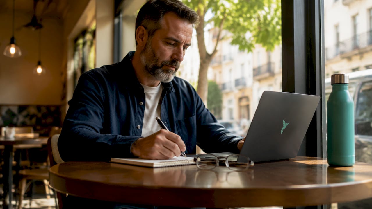 What Is A Spending Audit? A Guide For Ages 18–45 2 Man conducting a spending audit using laptop and notes