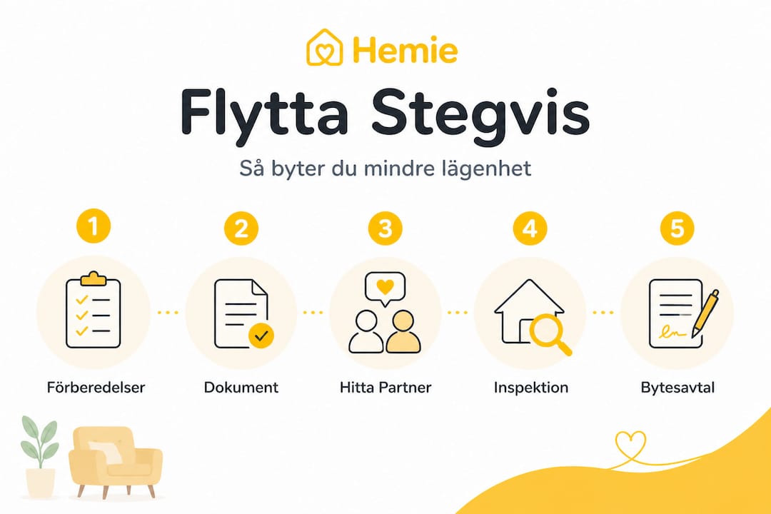 Så flyttar du smidigt till en mindre bostad – en guide i bilder, steg för steg