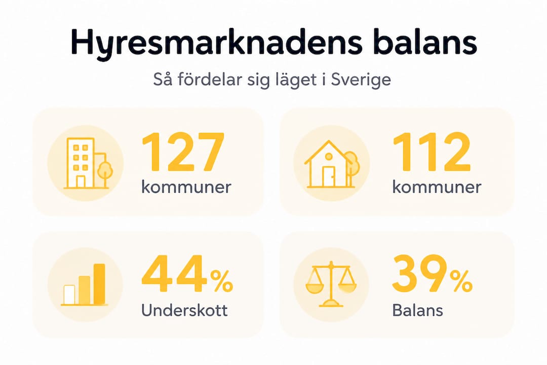 Fakta i siffror: Så ser balansen ut på Sveriges hyresmarknad