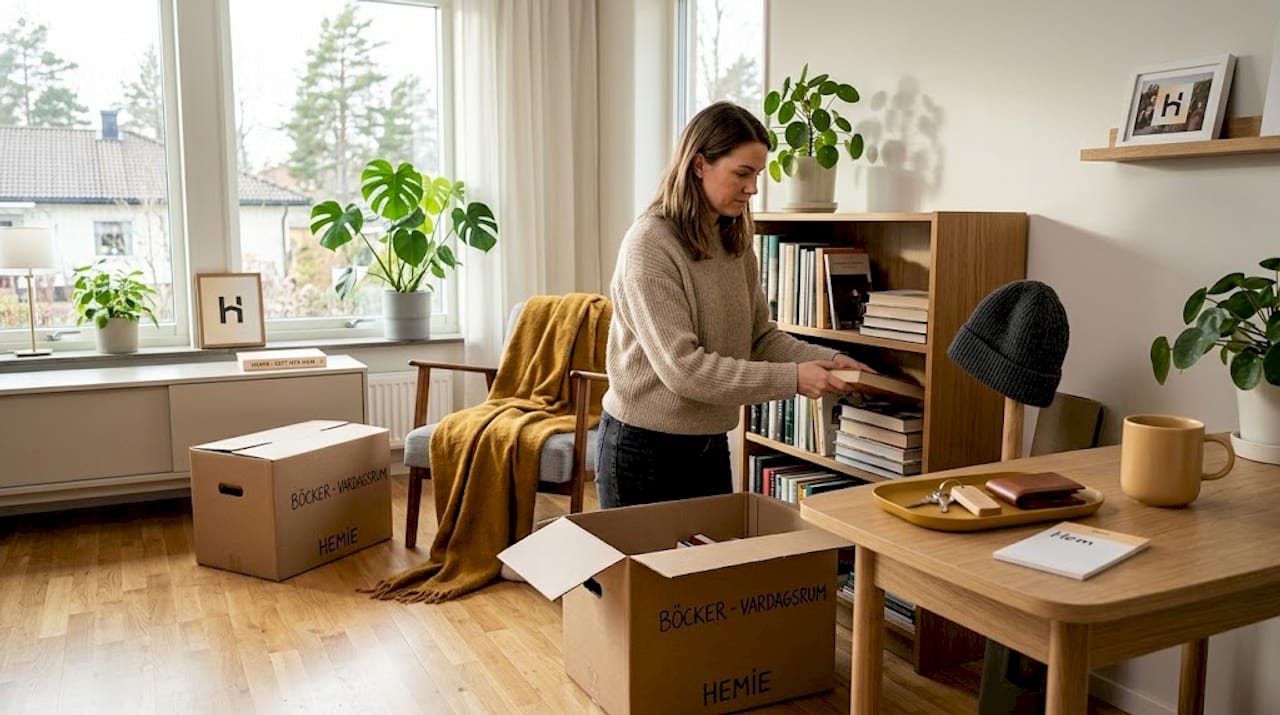 Så packar du smart inför flytten från din lilla lägenhet i innerstan