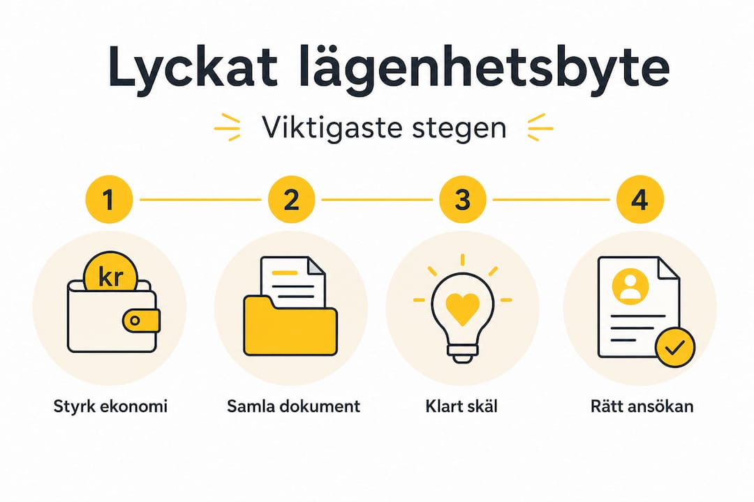 Så här går det till att byta lägenhet – steg för steg i en infografik