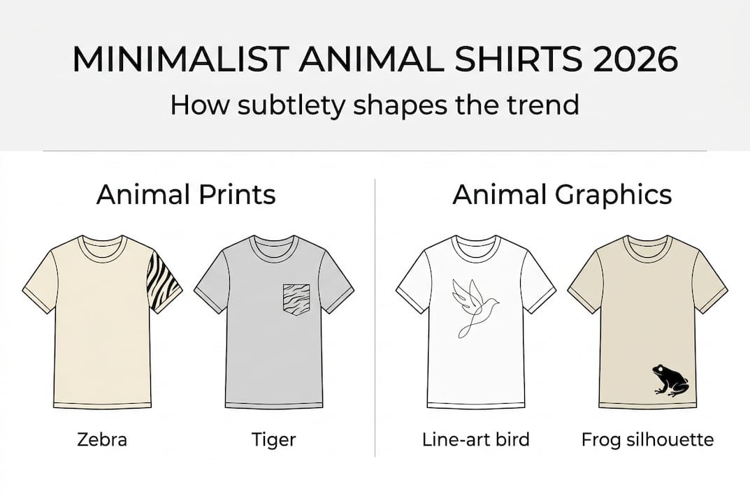 Infographic showing prints and graphics shirt trends
