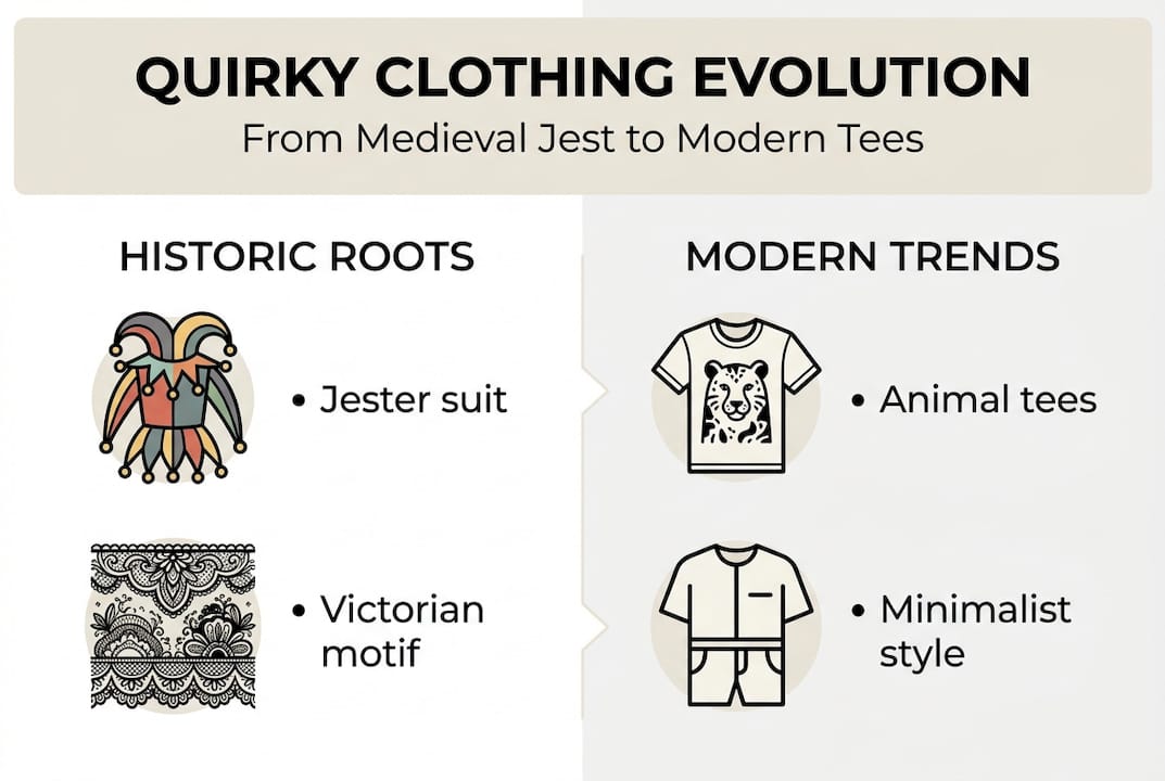 Infographic traces quirky clothing from past to present