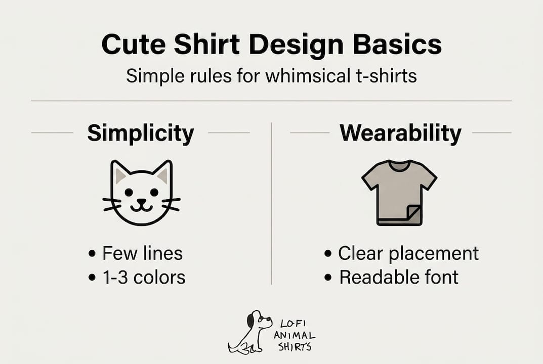 Infographic of basic minimalist shirt design rules