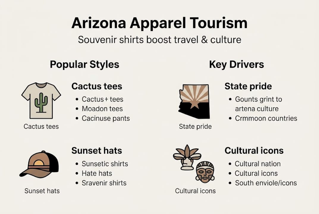 Infographic showing Arizona apparel tourism overview