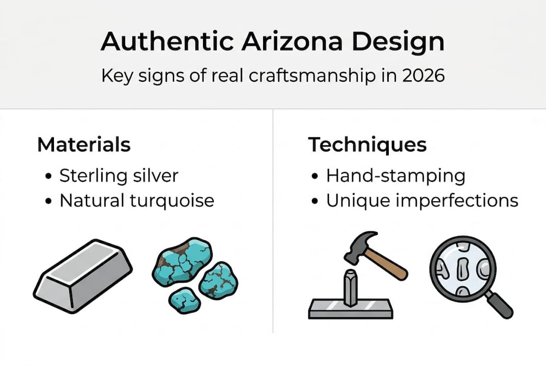 Infographic shows authentic Arizona design materials and techniques