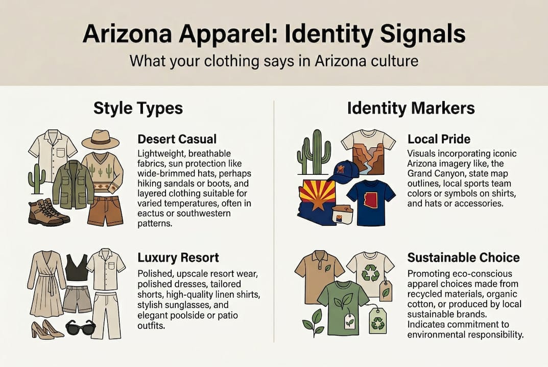 Infographic on Arizona apparel identity signals