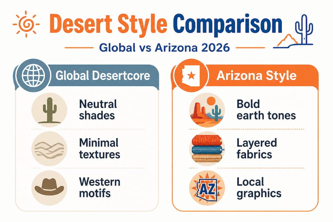 Infographic comparing Arizona and global desert trends