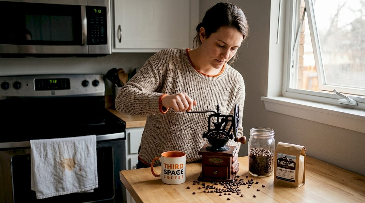 Brewing coffee with local beans at home