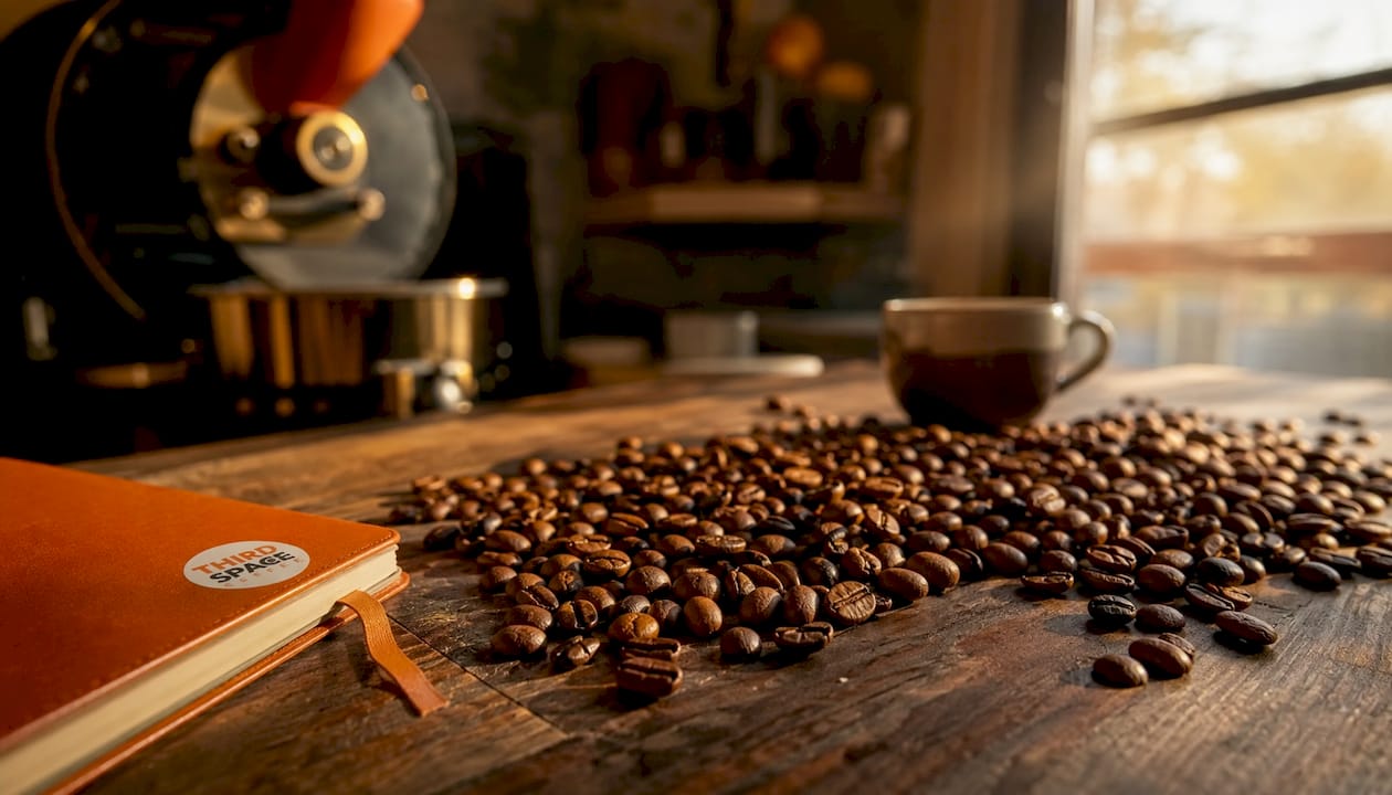 Close-up of assorted espresso blend coffee beans