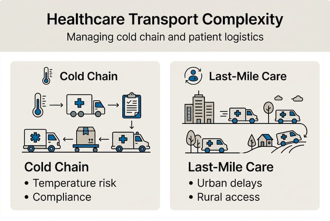 Infographic cold chain and last-mile complexity