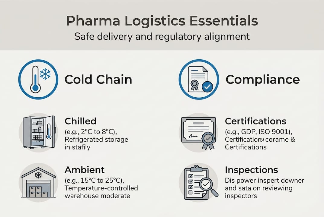 Infographic on pharma cold chain and compliance