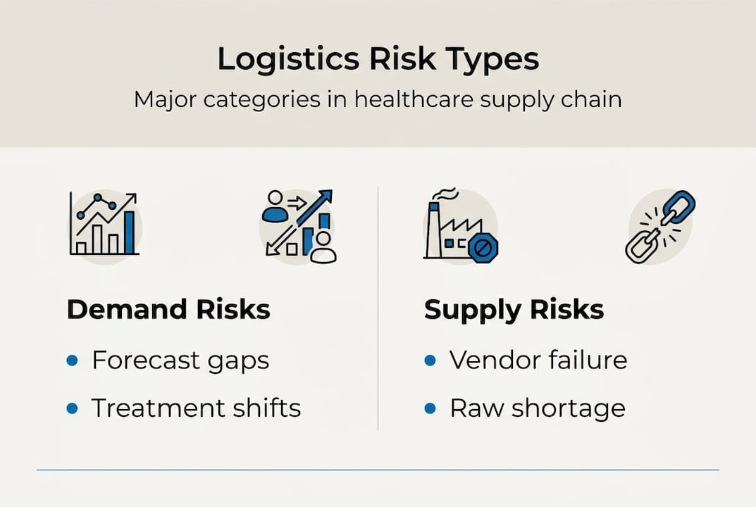 Infographic showing logistics risk categories