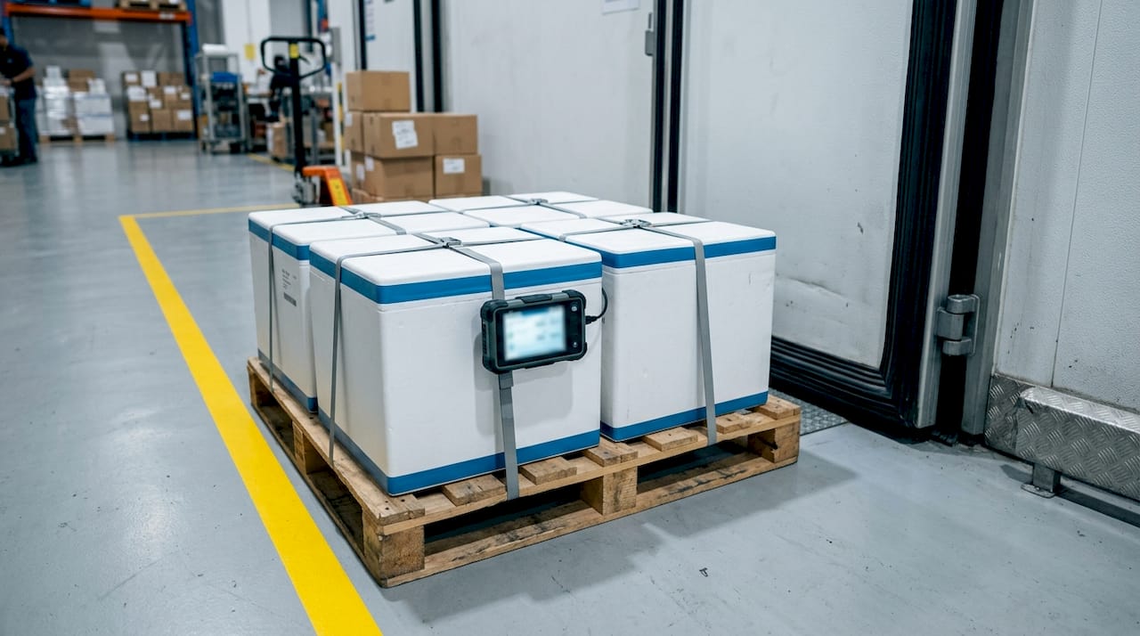 Cold chain pharmaceutical shipment packaging